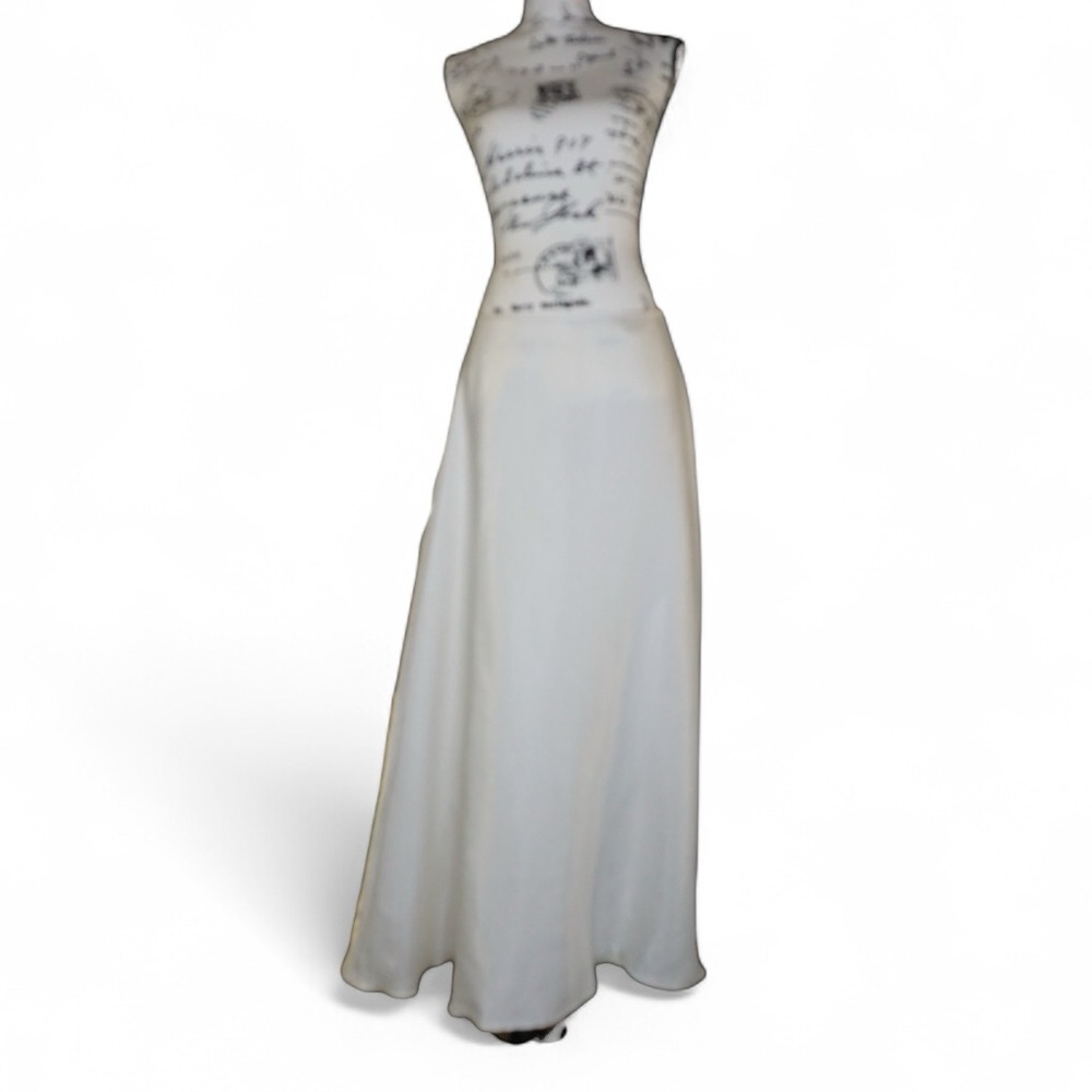 Scott McClintock Silky White Maxi Skirt, Size 12 - Picture 2 of 5